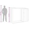 vidaXL Garden Firewood Shed Anthracite 245x98x159 cm Galvanised Steel