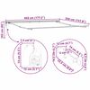 vidaXL Awning with Manual White 4.5 x 3.5 m Metal