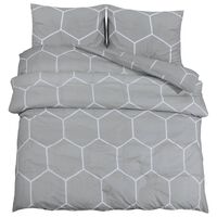 vidaXL Duvet Cover Set Grey 135x200 cm Cotton