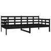 vidaXL Day Bed without Mattress Black Solid Wood Pine 90x190 cm Single
