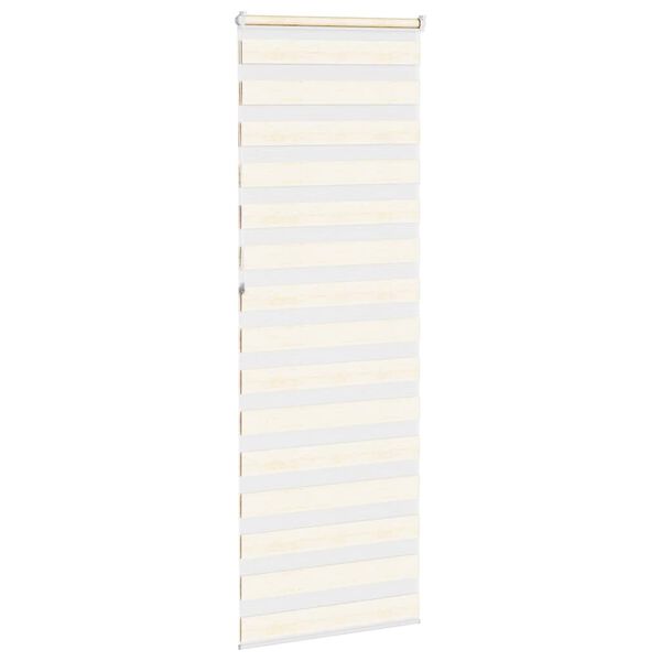 vidaXL Zebra Blind Marble Beige 85x230 cm Fabric Width 80.9 cm Polyester