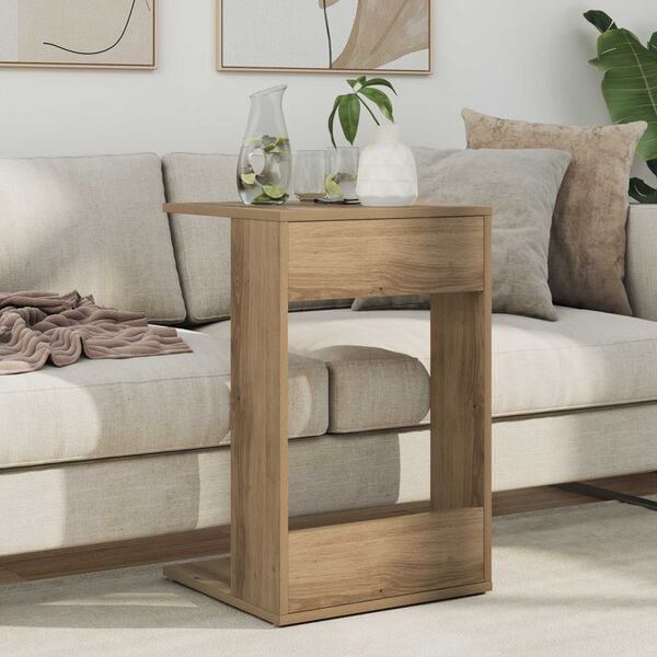 vidaXL Side Table Artisan Oak 40 x 38 x 62.5 cm Engineered Wood