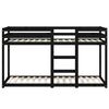vidaXL Bunk Bed without Mattress Black 90x190 cm Single Solid Wood Pine