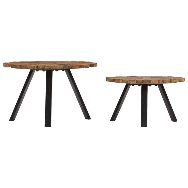 vidaXL Coffee Tables 2 pcs Solid Reclaimed Wood