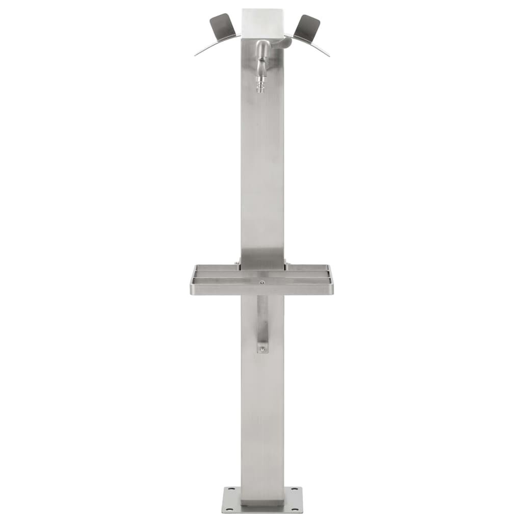 vidaXL Garden Water Column Stainless Steel Square 95 cm