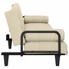 vidaXL Sofa Bed with Armrests Cream Fabric