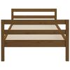 vidaXL Bed Frame without Mattress Honey Brown 75x190 cm Small Single Solid Wood Pine