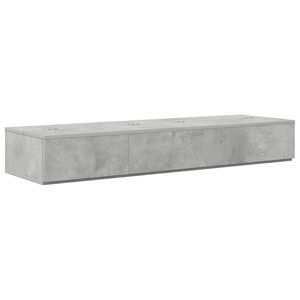 vidaXL Studio Desk Concrete Grey 152 x 40 x 19.5 cm Engineered Wood