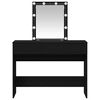 vidaXL Dressing Table Black Oak 100 x 40 x 130 cm Engineered Wood