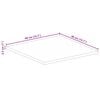 vidaXL Table Top 40x40x2.5 cm Square Solid Wood Rough Mango