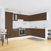 vidaXL 14 Piece Kitchen Cabinet Set Lucca Brown Oak Engineered Wood