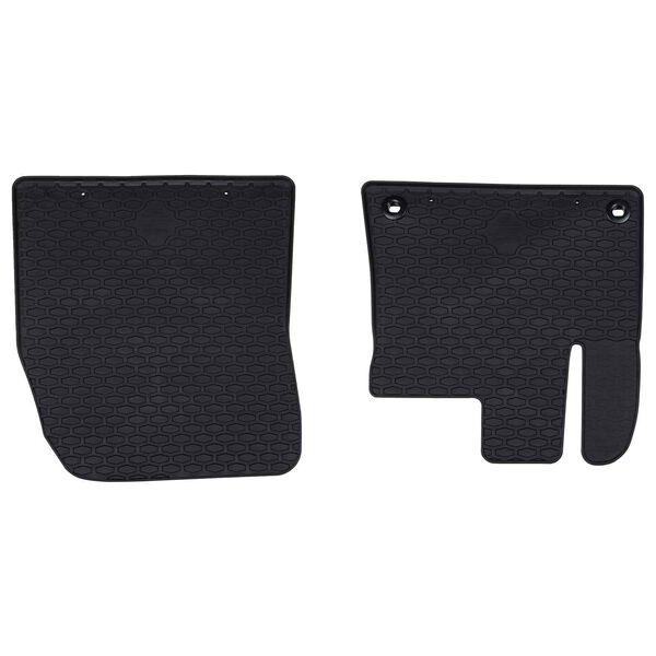 vidaXL Car Mat 2 pcs Black Rubber