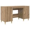 vidaXL Desk Artisan Oak Engineered Wood 140 x 50 x 75 cm