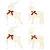vidaXL Christmas Reindeer 4 pcs 80 LEDs Warm White 43 x 19 x 65 cm