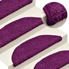 vidaXL Stair Mats 15 pcs 56x17x3 cm Pink Half Round