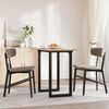 vidaXL Dining Table O-Frame 80x50x75.5 cm Solid Wood Pine and Steel