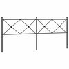 vidaXL Metal Replace Headboard Black 193cm