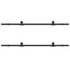 vidaXL Sliding Door Hardware Kit 305 cm Steel Black