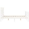 vidaXL Bed Frame without Mattress White Small Double Solid Wood