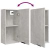 vidaXL 5 Piece Bathroom Cabinet Set Concrete Grey Engineered Wood