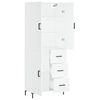 vidaXL Highboard White 69.5x34x180 cm Engineered Wood