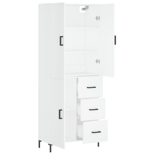 vidaXL Highboard White 69.5x34x180 cm Engineered Wood