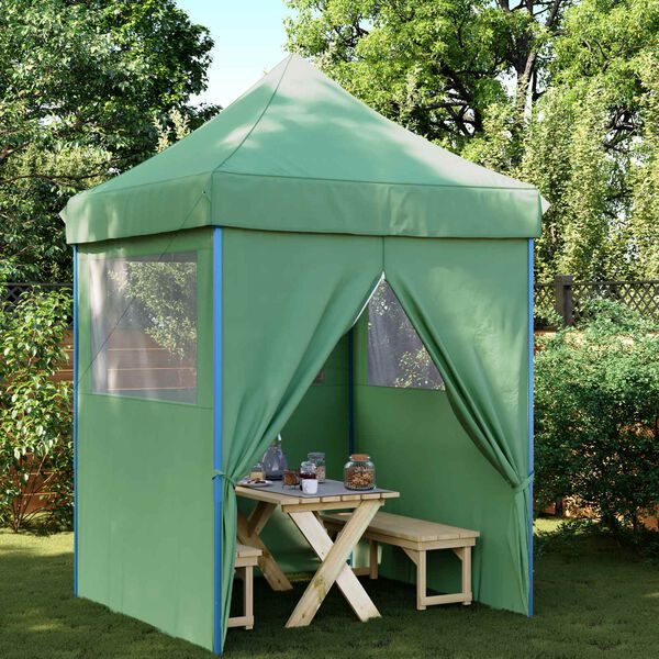 vidaXL Party Tent Folding Green 200 x 200 x 306 cm Oxford Fabric