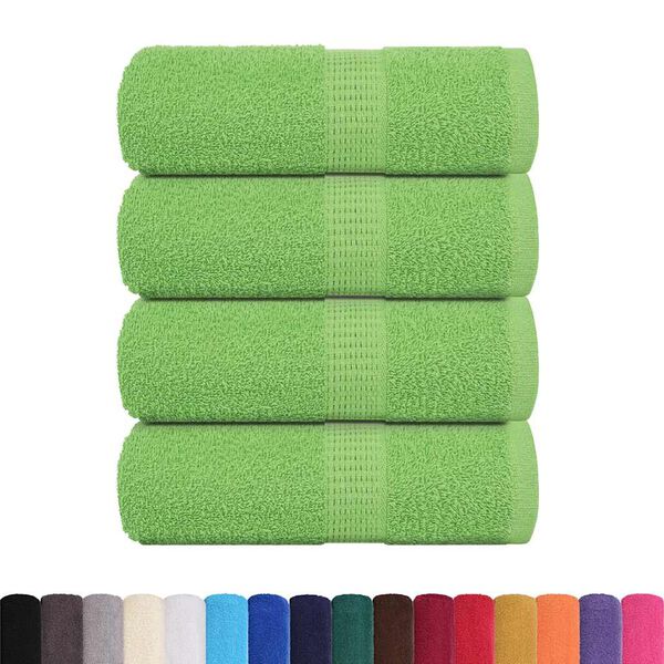 vidaXL Guest Towels "FROGN" 4 pcs Apple Green 30x50 cm 360 gsm