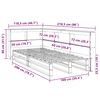 vidaXL Bookcase Bed without Mattress Wax Brown 100x200cm Solid Wood Pine