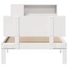 vidaXL Bookcase Bed without Mattress White 75x190cm Small Single Solid Wood Pine