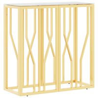 vidaXL Console Table Gold 70x30x70 cm Stainless Steel and Glass