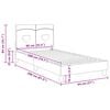 vidaXL Children's Bed Frame with Headboard Light Grey 90 x 200 cm