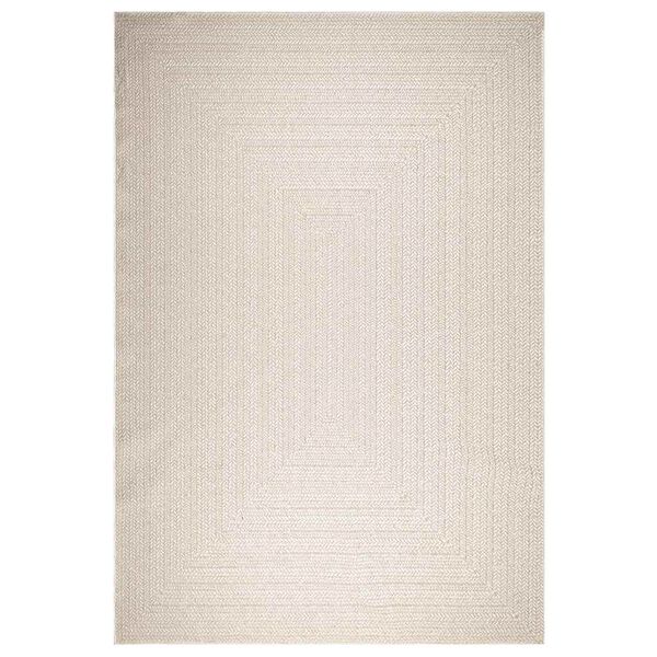 vidaXL Rug ZIZUR Cream 240x340 cm Jute Look Indoor and Outdoor