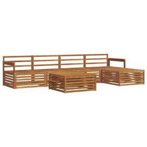 vidaXL Outdoor Sofa Set 6 pcs Natural Solid Acacia Wood