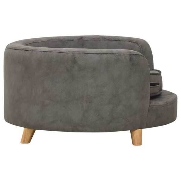 vidaXL Dog Sofa Grey 69x69x36 cm Plush