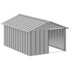 vidaXL Dog House Grey 116.5x153x81.5 cm Galvanised Steel