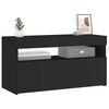 vidaXL TV Cabinet with LED Lights Black 75x35x40 cm