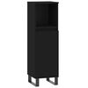 vidaXL 3 Piece Bathroom Cabinet Set Black Engineered Wood