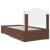 vidaXL Bed Frame with Headboard Brown Oak 75 x 190 cm Engineered Wood