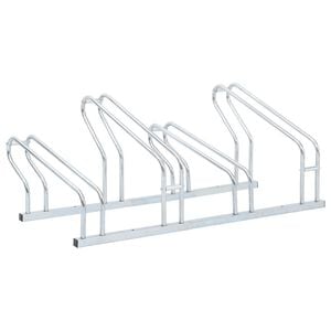 vidaXL Bicycle Stand for 4 Bikes Floor Freestanding Galvanised Steel