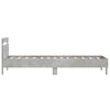 vidaXL Bed Frame without Mattress with Headboard Concrete Grey 100x200 cm