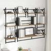 vidaXL Wall Shelf Set with Shelf 6 pcs Artisan Oak 100 x 25 x 30 cm