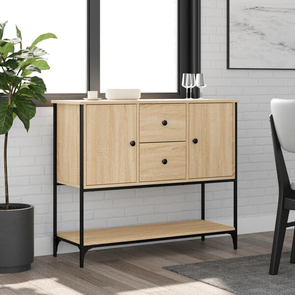 vidaXL Sideboard Sonoma Oak 100x36x85 cm Engineered Wood
