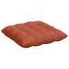 vidaXL Seat Cushions 4 pcs Red Orange 40 x 40 x 6 cm Corduroy Fabric