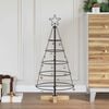 vidaXL Christmas Cone Tree with Stand Black 90 cm Steel