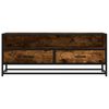 vidaXL TV Cabinet Smoked Oak 100x34.5x40 cm Engineered Wood and Metal