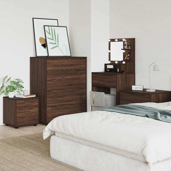 vidaXL Bathroom Cabinet Brown Oak 40.5 x 40 x 44 cm Engineered Wood