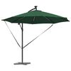 vidaXL Cantilever Banana Parasol Green 294 x 294 x 248 cm