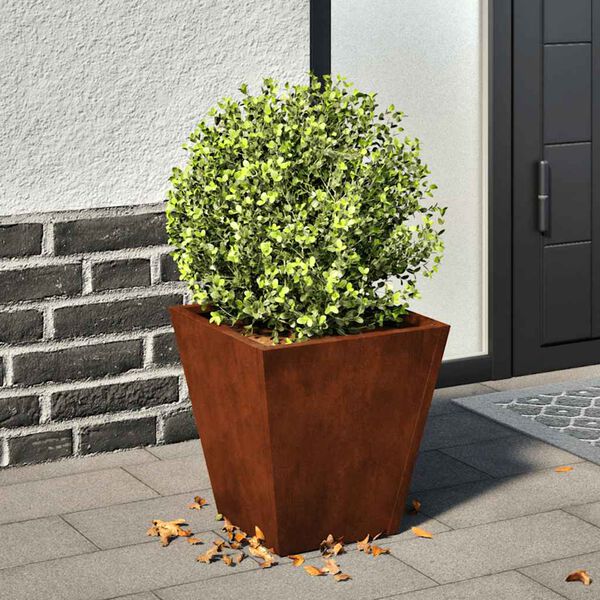 vidaXL Garden Planter 30x30x30 cm Weathering Steel