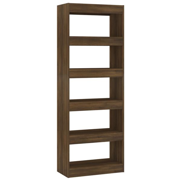 vidaXL Book Cabinet/Room Divider Brown Oak 60x30x166 cm Engineered Wood